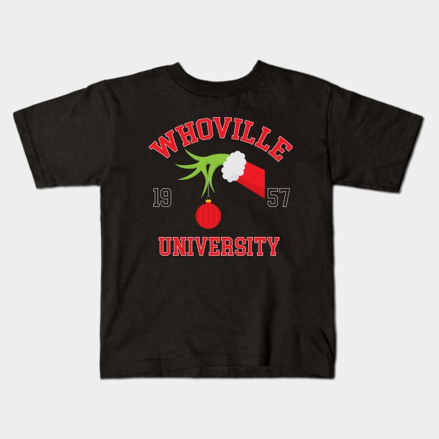 Whoville Academy - Grinch Theme Kids T-Shirt by EnchantedApparel